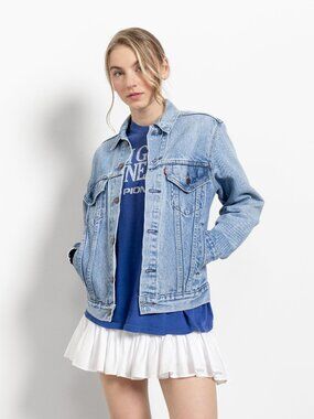 Vintage Levi's Denim Jacket, Faded Light Wash, Women's Small
